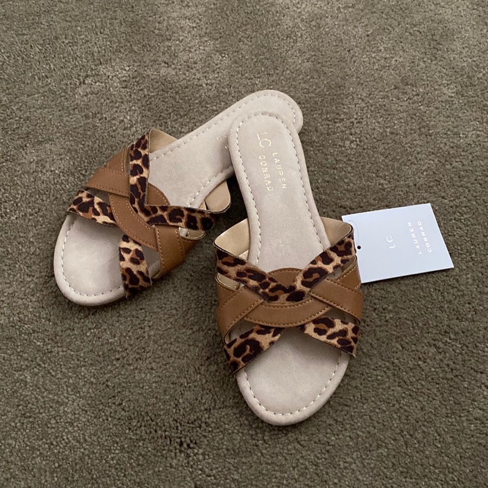LC Lauren Conrad Malachite Slide Sandals